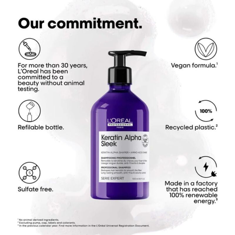 Loreal Keratin Alpha Sleek Shampoo