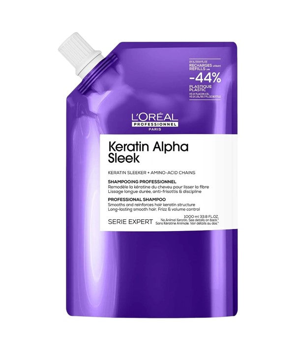 Loreal Keratin Alpha Sleek Shampoo Refill Pack