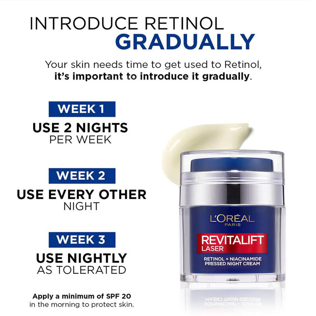 Loreal Revitalift Laser Retinol Niacinamide Pressed Night Cream