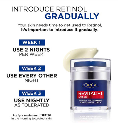 Loreal Revitalift Laser Retinol Niacinamide Pressed Night Cream