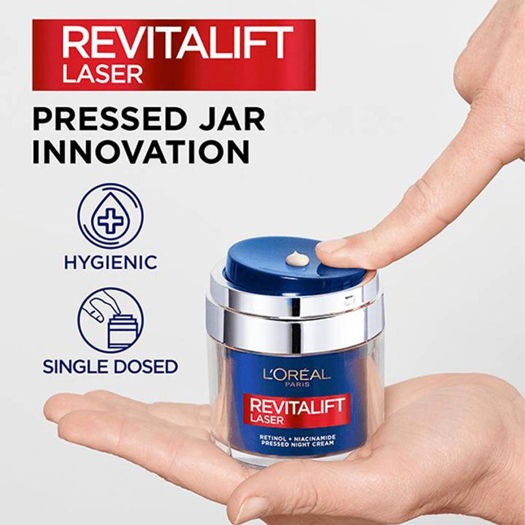 Loreal Revitalift Laser Retinol Niacinamide Pressed Night Cream