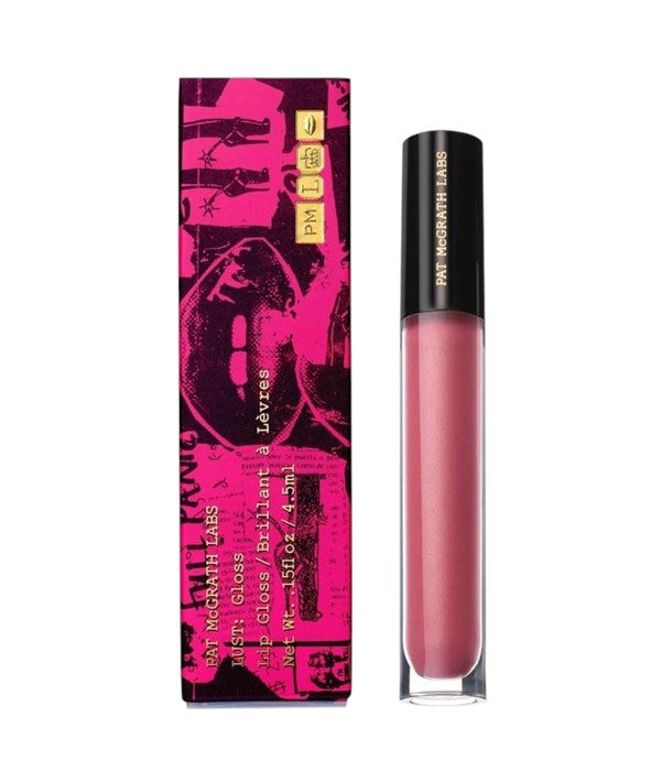PAT McGrath Labs Lust Lip Gloss in Secret Lover shade tube and applicator celadon green packaging