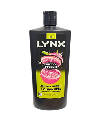 Lynx  3In1 Epic Fresh All Day Fresh Plus Clean Feel Shower Gel