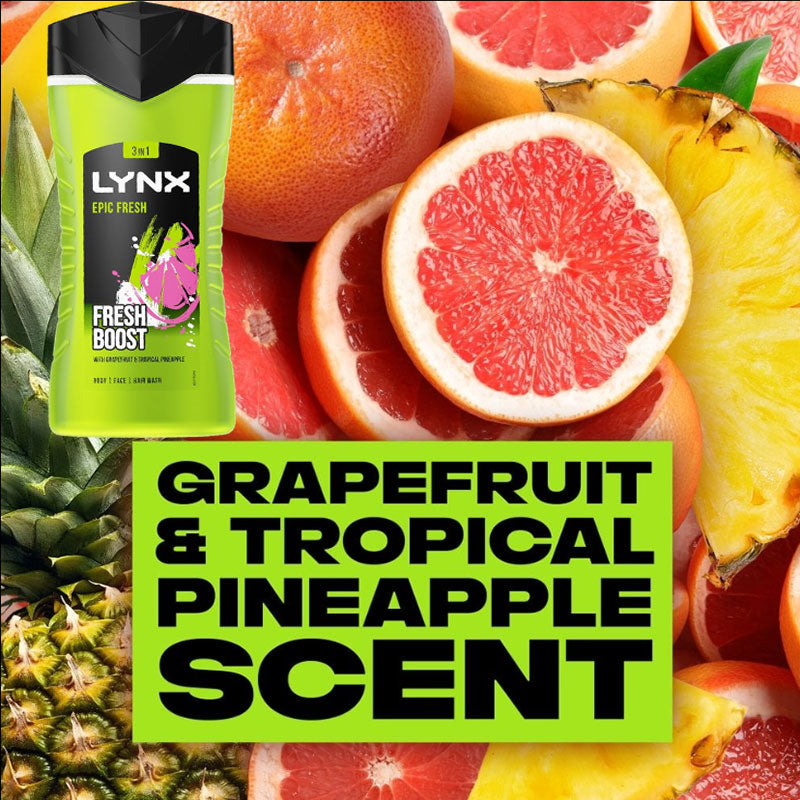 Lynx Epic Fresh Boost 3 In 1 Shower Gel