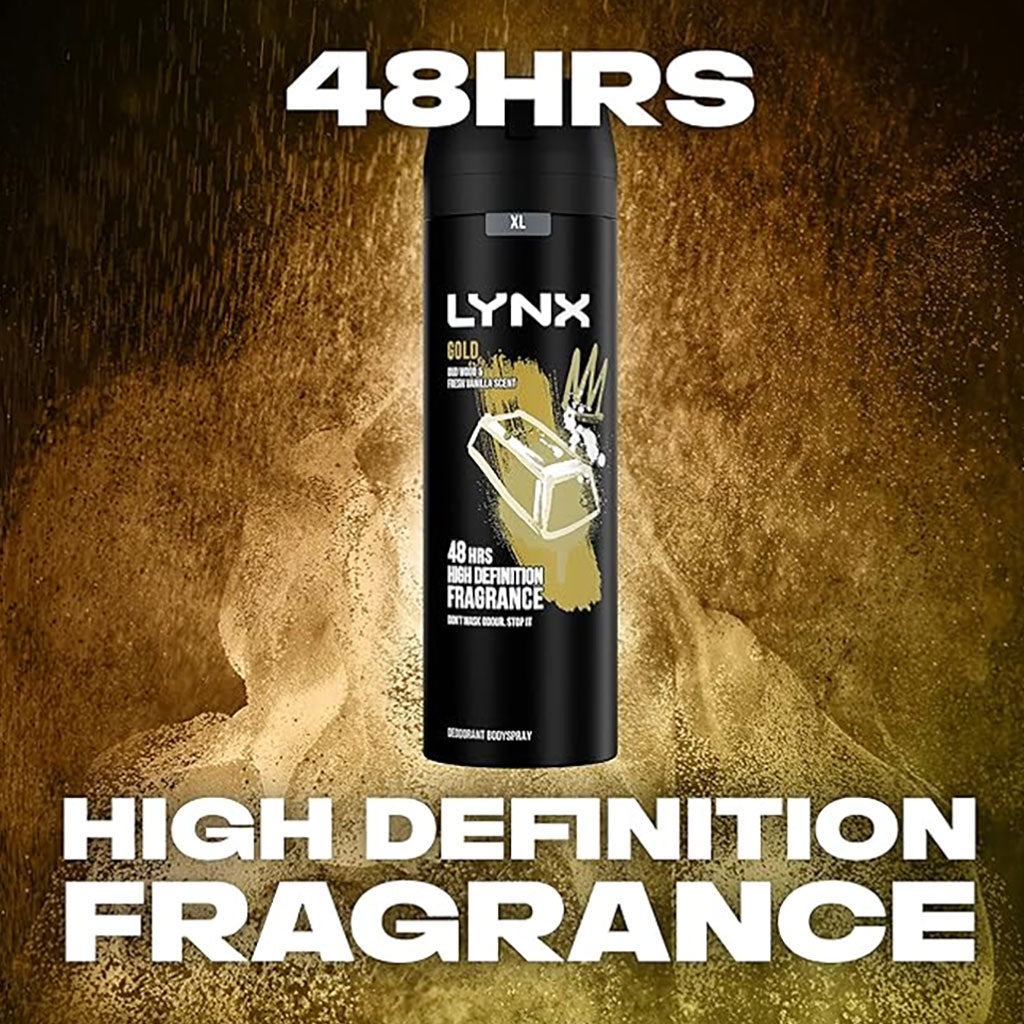 Lynx  Gold Oud Wood And Fresh Vanilla Scent Bodyspray