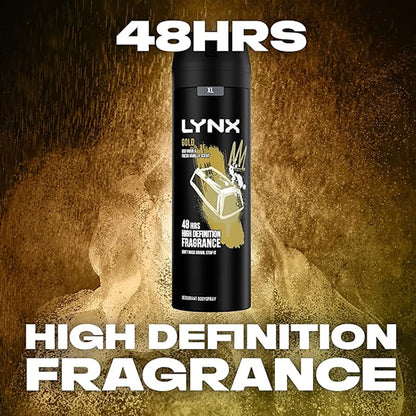 Lynx  Gold Oud Wood And Fresh Vanilla Scent Bodyspray