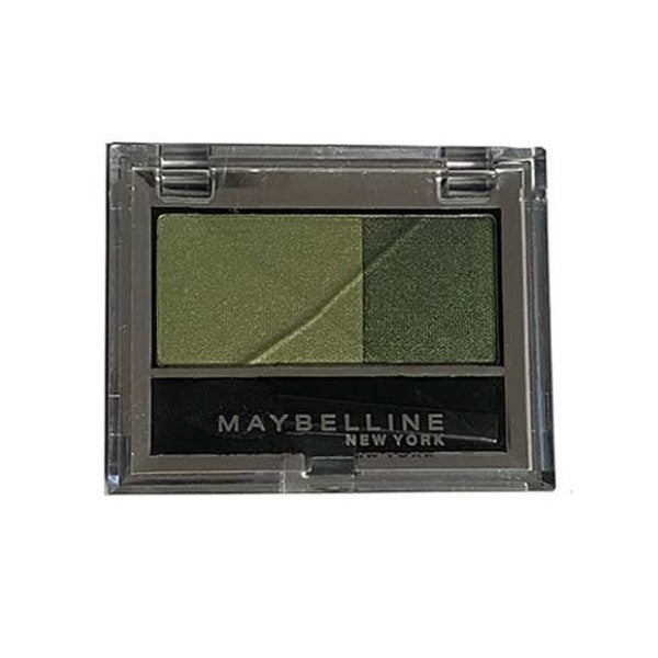 Maybelline Eye Studio Duo 531 Warm Green eyeshadow palette with green and neutral shades for eye makeup.