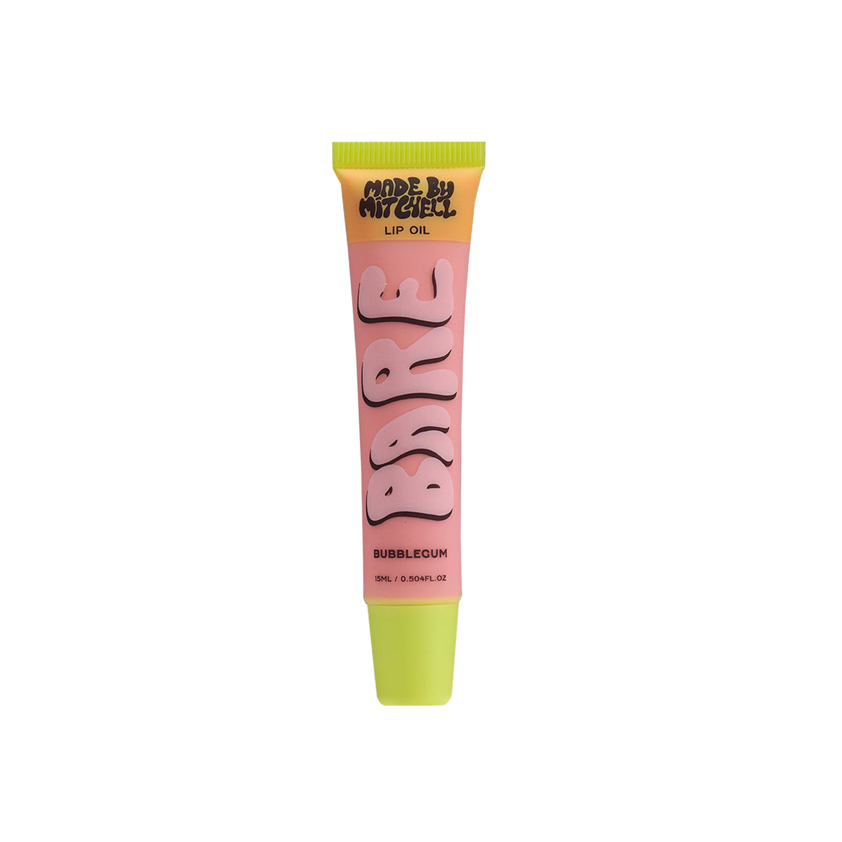 Made By Mitchell Bare Lip Oil in Bubblegum shade tube for hydrating lip care