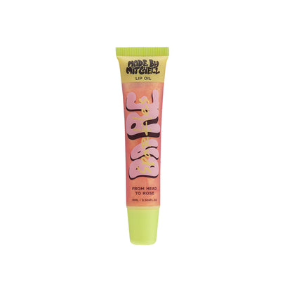 Made By Mitchell Bare lip oil in From Head To Rose shade, clear glossy lip care tube