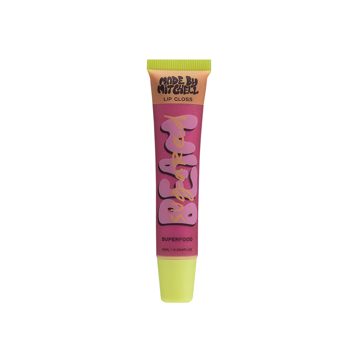 Made By Mitchell Bare Lip Oil superfood lip care product in a clear tube with natural-toned oil