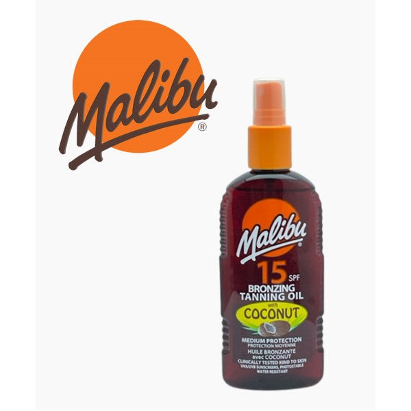 Malibu  Bronzing Tanning Oil With Coconut SPF15