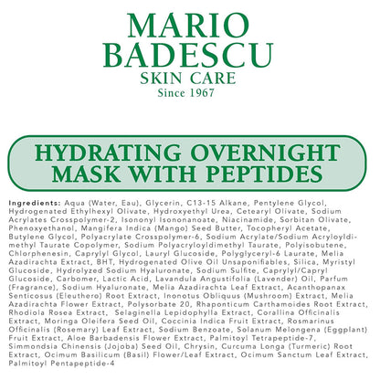 Mario Badescu  Hydrating Overnight Mask With Peptides