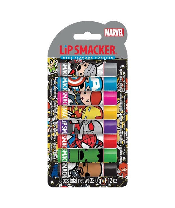 Marvel Lip Smacker lip balm for kids by Lip Smacker featuring colorful Marvel superhero packaging and a smooth lip care formula.