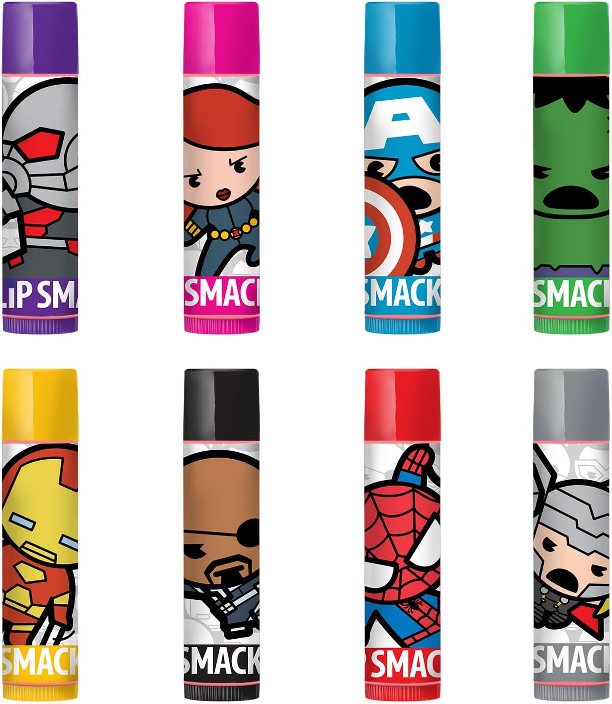 Marvel Lip Smacker lip balm for kids by Lip Smacker, featuring colorful Marvel character packaging and a smooth lip care product.