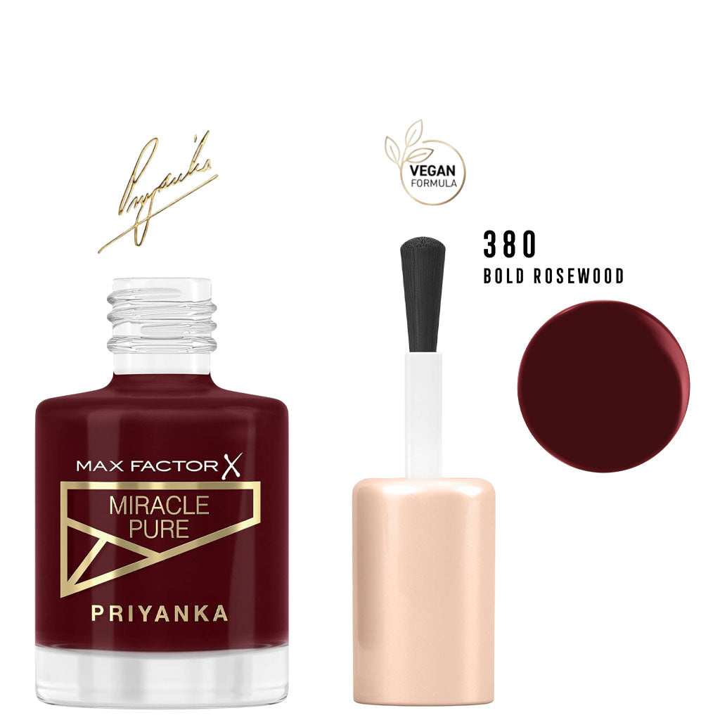 Max Factor  Miracle Pure Nail Polish Priyanka Edition 380 Bold Rosewood