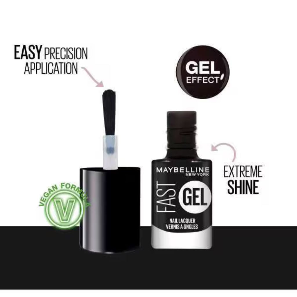 Maybelline Fast Gel Nail Polish 17 Blackout