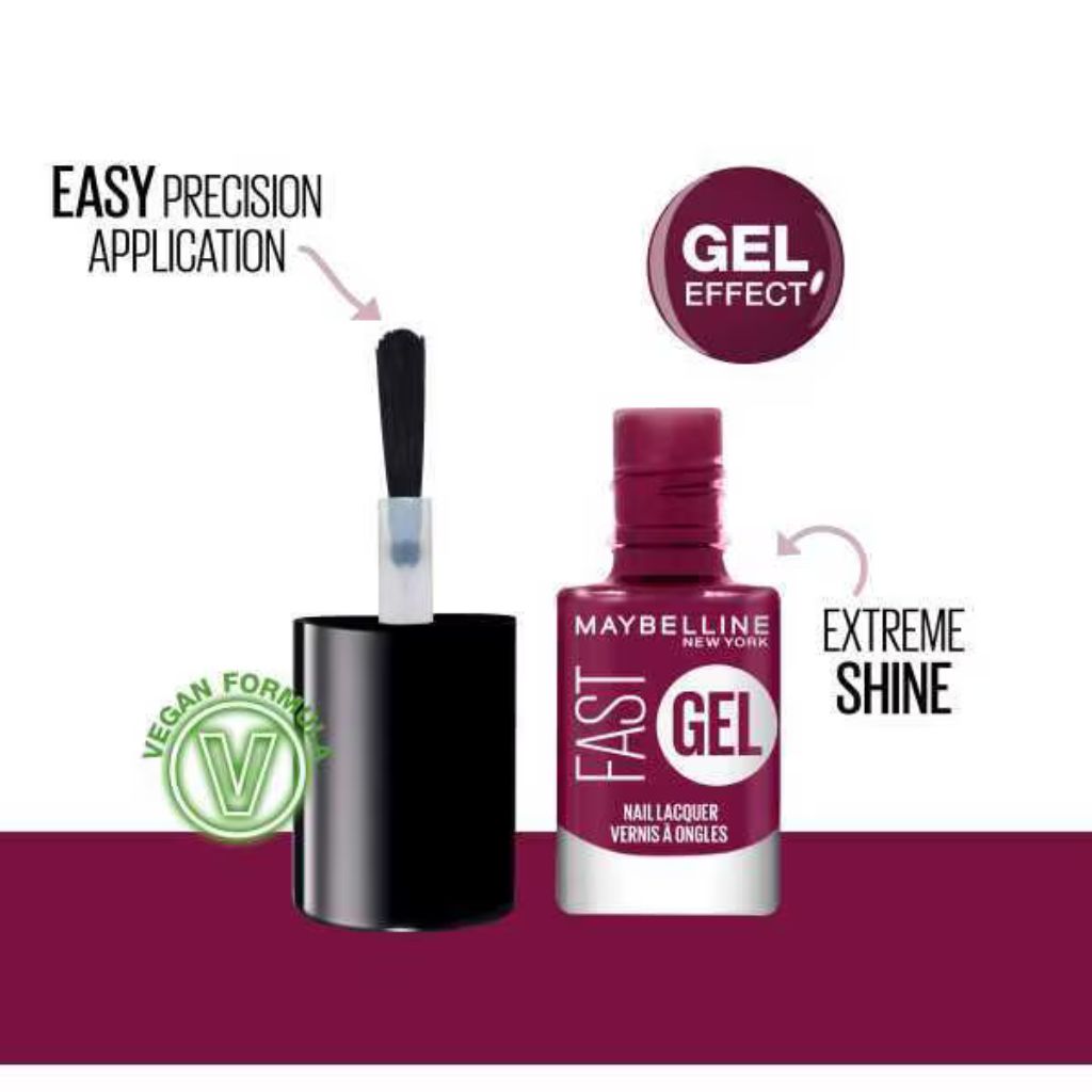 Maybelline Fast Gel Nail Polish 9 Plum Party