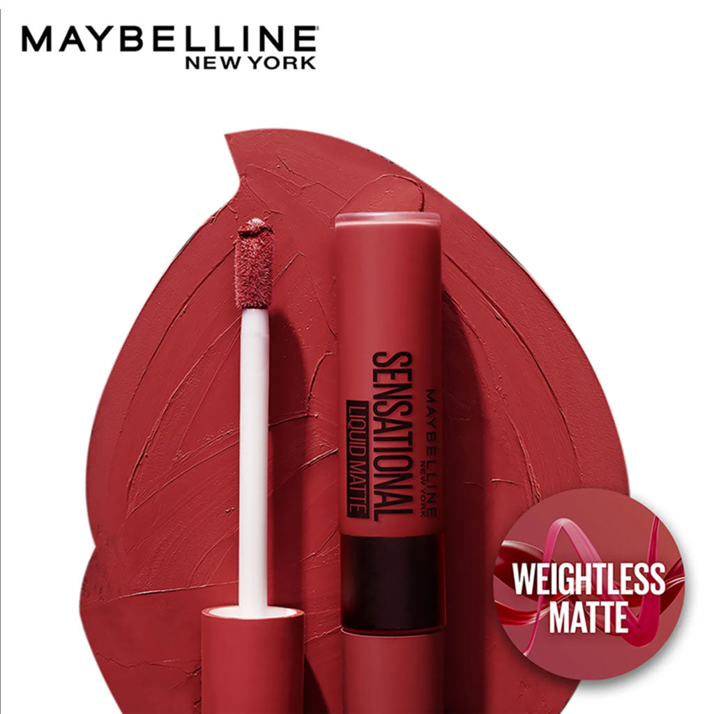 Maybelline Sensational Liquid Matte Lipstick 03 Flush It Red