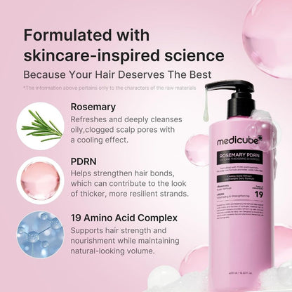 Medicube Rosermary PDRN Cooling Thickening Shampoo