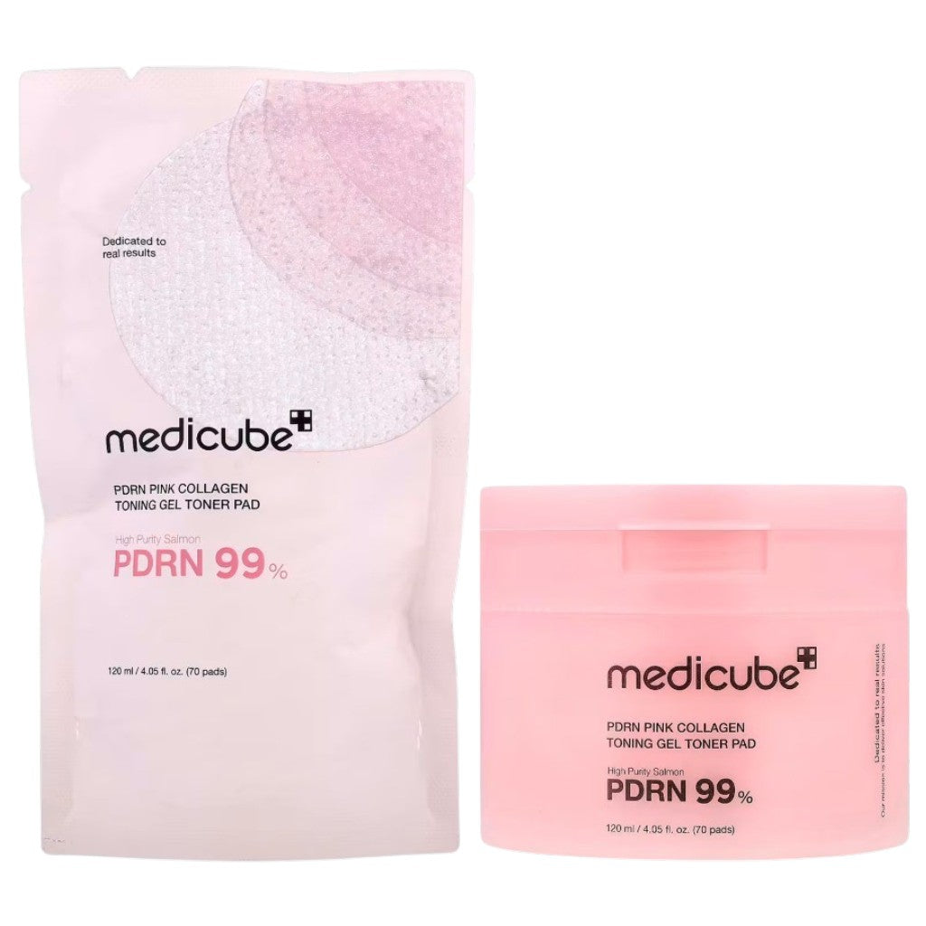 Medicube Salmon PDRN Purity Pink Collagen Toning Gel Toner Pad