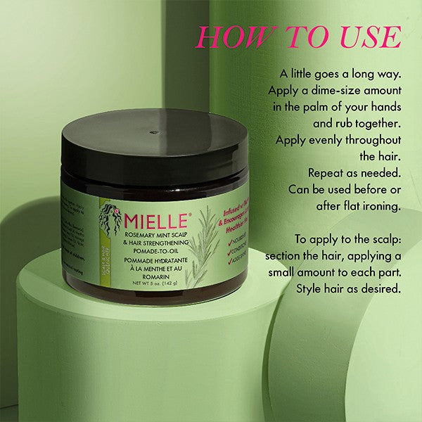 Mielle Organics Rosemary Mint Blend Strengthening Pomade To Oil