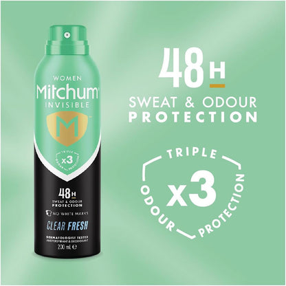 Revlon Mitchum Women 48H Clear Fresh Deodorant Spray