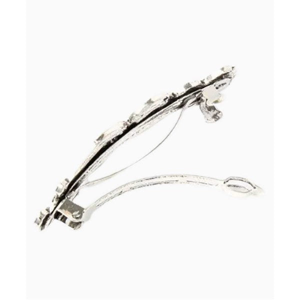 Molly And Rose Antique Style Vintage Crystal Swirl Barrette 4223