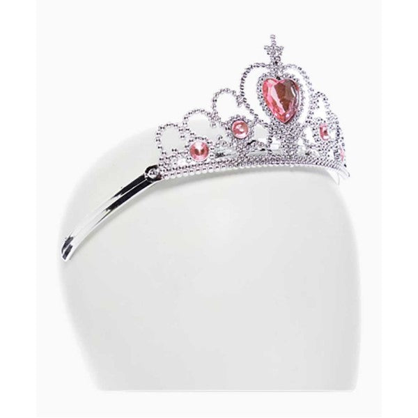 Molly And Rose Plastic Tiara With Heart Gem 7145