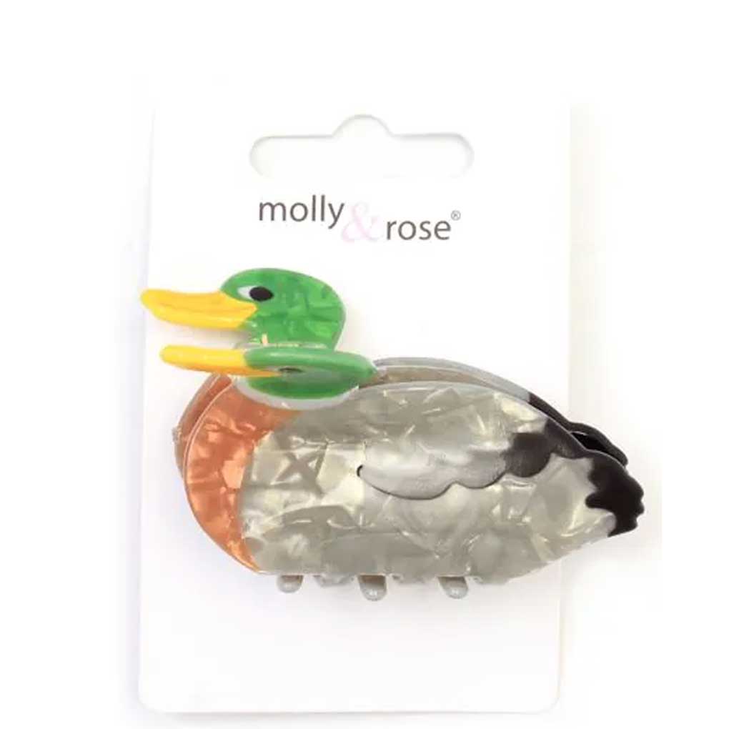 Molly And Rose Pearlescent Duck Shaped Clamp 9508