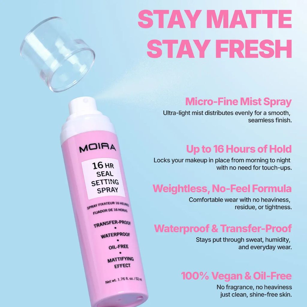 Moira  Beauty 16H Mattifying Seal Setting Spray