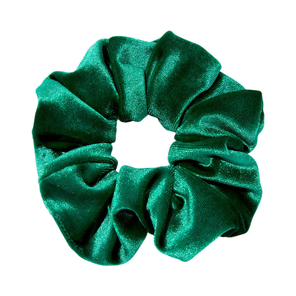 Molly And Rose High Shine Green Velvet Large Scrunchie 9329