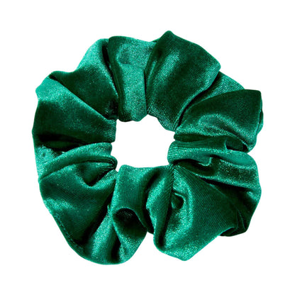 Molly And Rose High Shine Green Velvet Large Scrunchie 9329