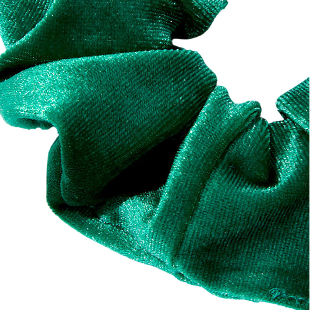 Molly And Rose High Shine Green Velvet Large Scrunchie 9329