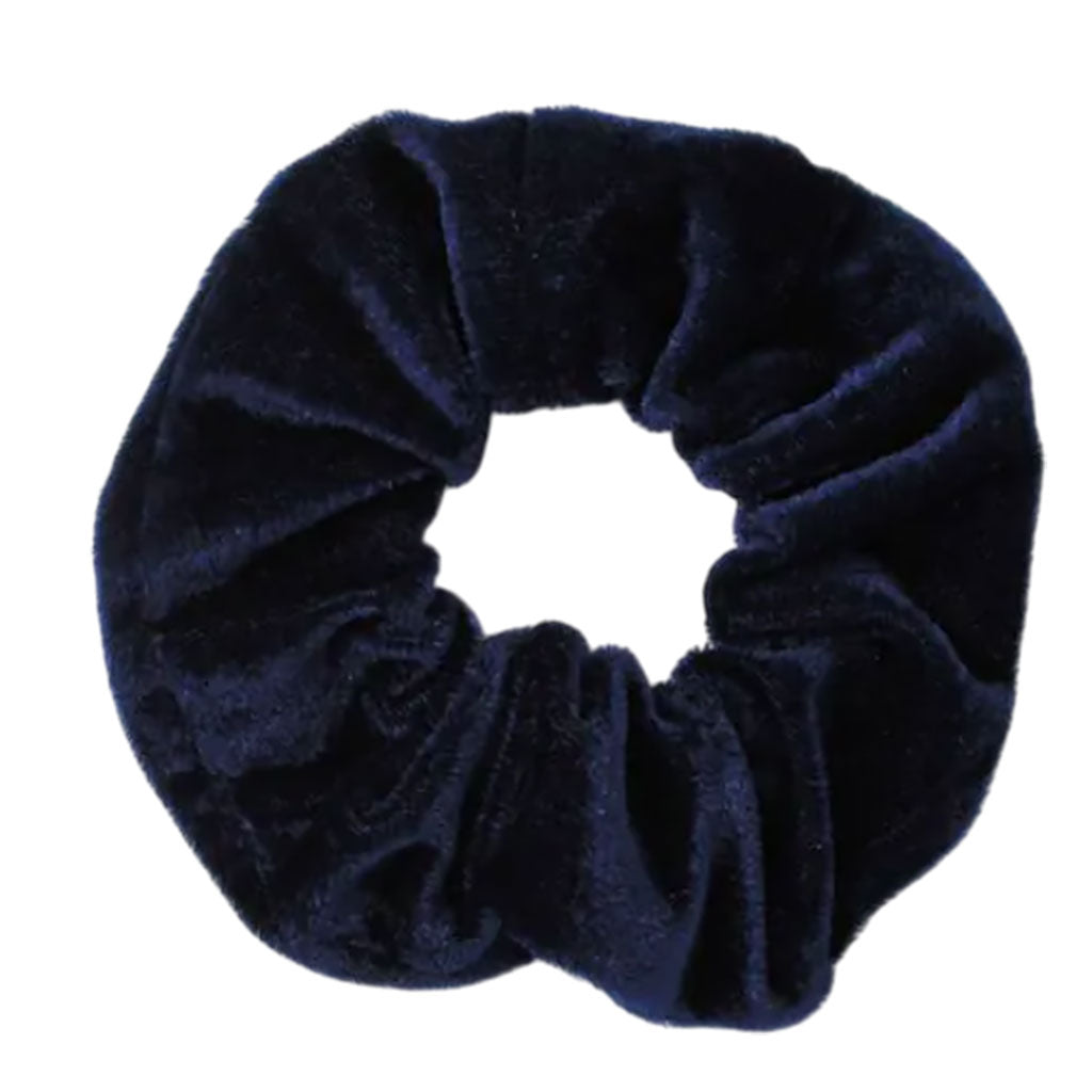 Molly And Rose High Shine Navy Velvet Large Scrunchie 9330