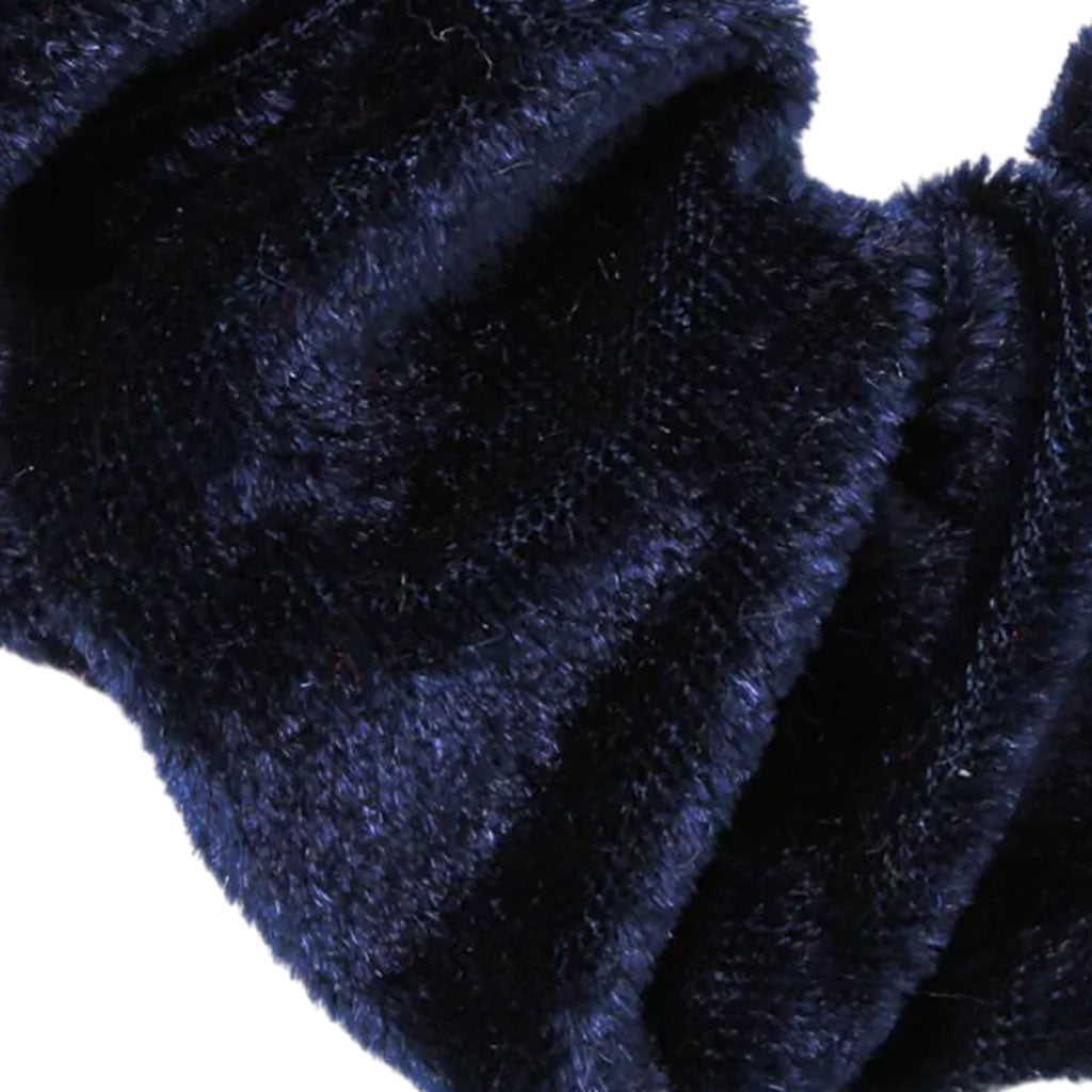 Molly And Rose High Shine Navy Velvet Large Scrunchie 9330