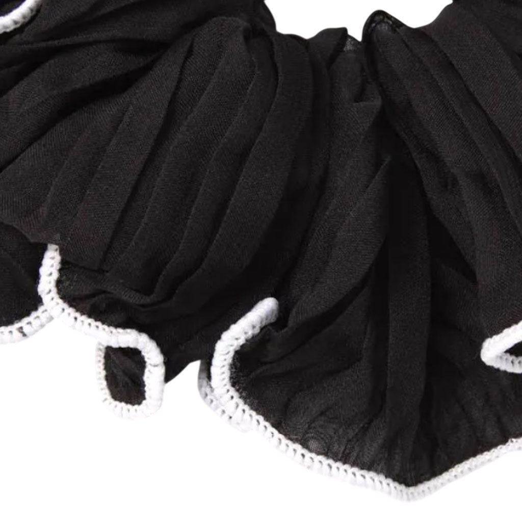 Molly And Rose Black And Cream Contrast Edge Scrunchie