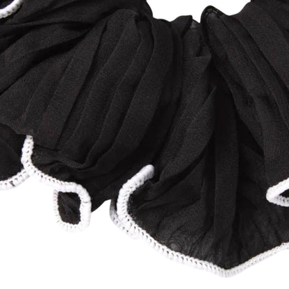 Molly And Rose Black And Cream Contrast Edge Scrunchie