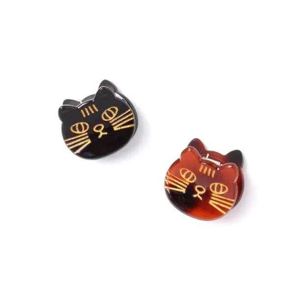 Molly And Rose Card Of 2 Cat Shaped Mini Clamps 9747