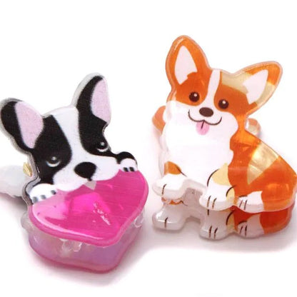 Molly And Rose Card Of 2 Dog Shaped Mini Clamps 9744