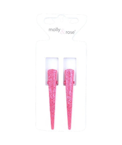 Molly And Rose Card Of 2 Glitter Beak Assorted Clips 7835