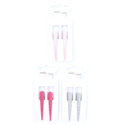 Molly And Rose Card Of 2 Glitter Beak Assorted Clips 7835
