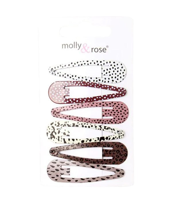 Molly And Rose Card Of 6 Coloured Animal Print Sleepies 9670B