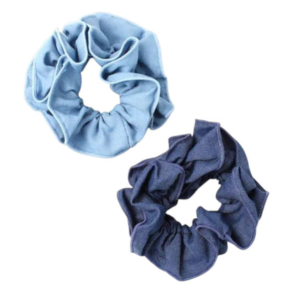 Molly And Rose Double Layered Denim Style Scrunchie 9770