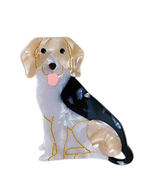 Molly And Rose Pearlescent Dog Shaped Hair Clamp 9504
