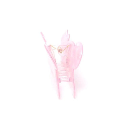 Molly And Rose Pearlescent Pink Cat Shaped Clamp 9746