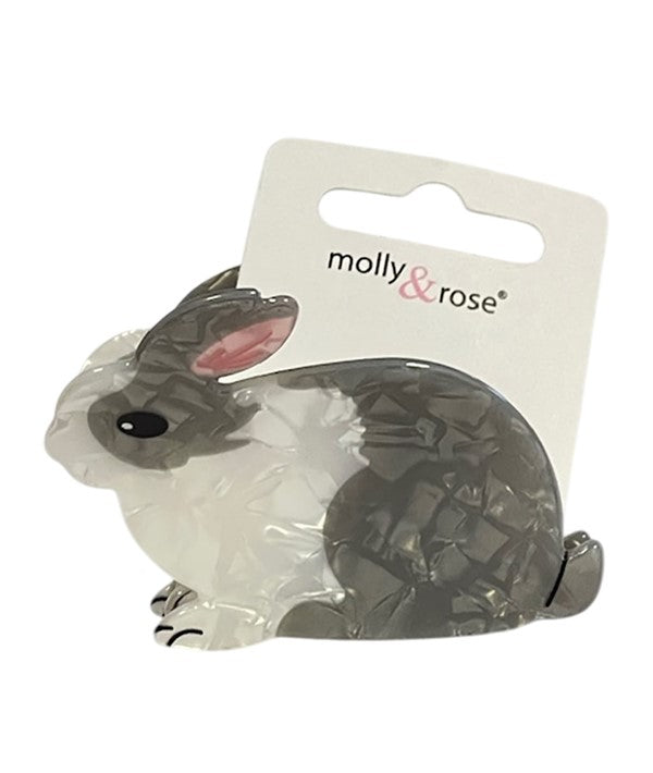 Molly And Rose Pearlescent Rabbit Shaped Hair Clamp 9502