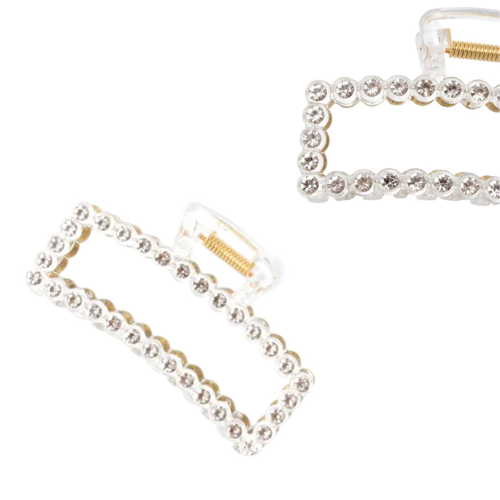 Molly And Rose Recycled Clear Clamp With Crystals 9445