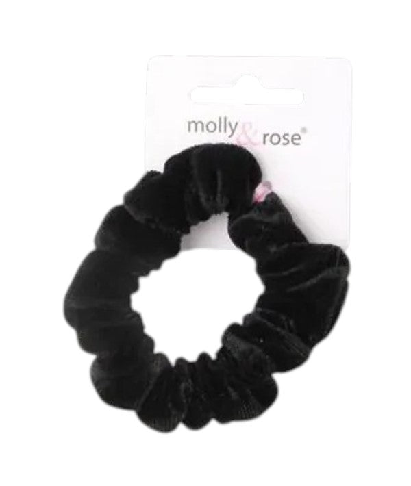 Molly And Rose Small Black Velvet Scrunchie 7981