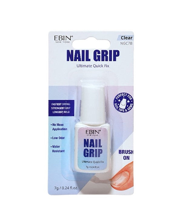 EBIN New York Nail Grip Ultimate Quick Fix Brush On NGC7B Clear