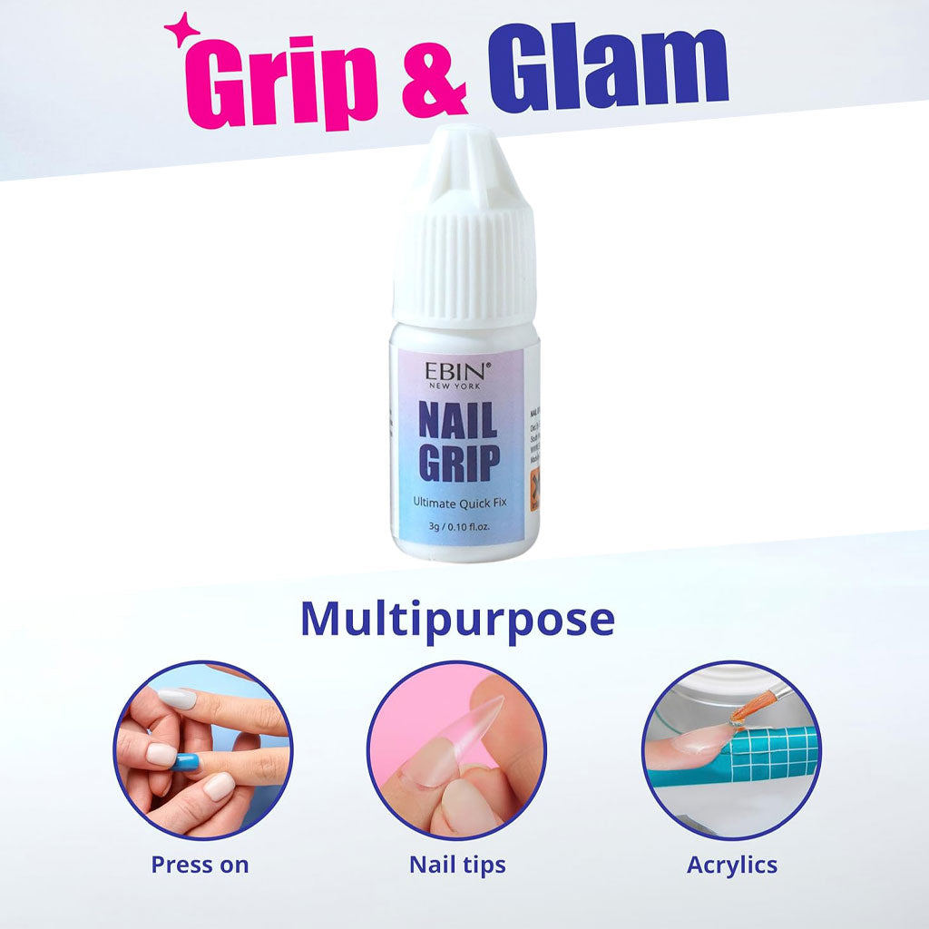 EBIN New York Nail Grip Ultimate Quick Fix Drop Type NGC3D Clear